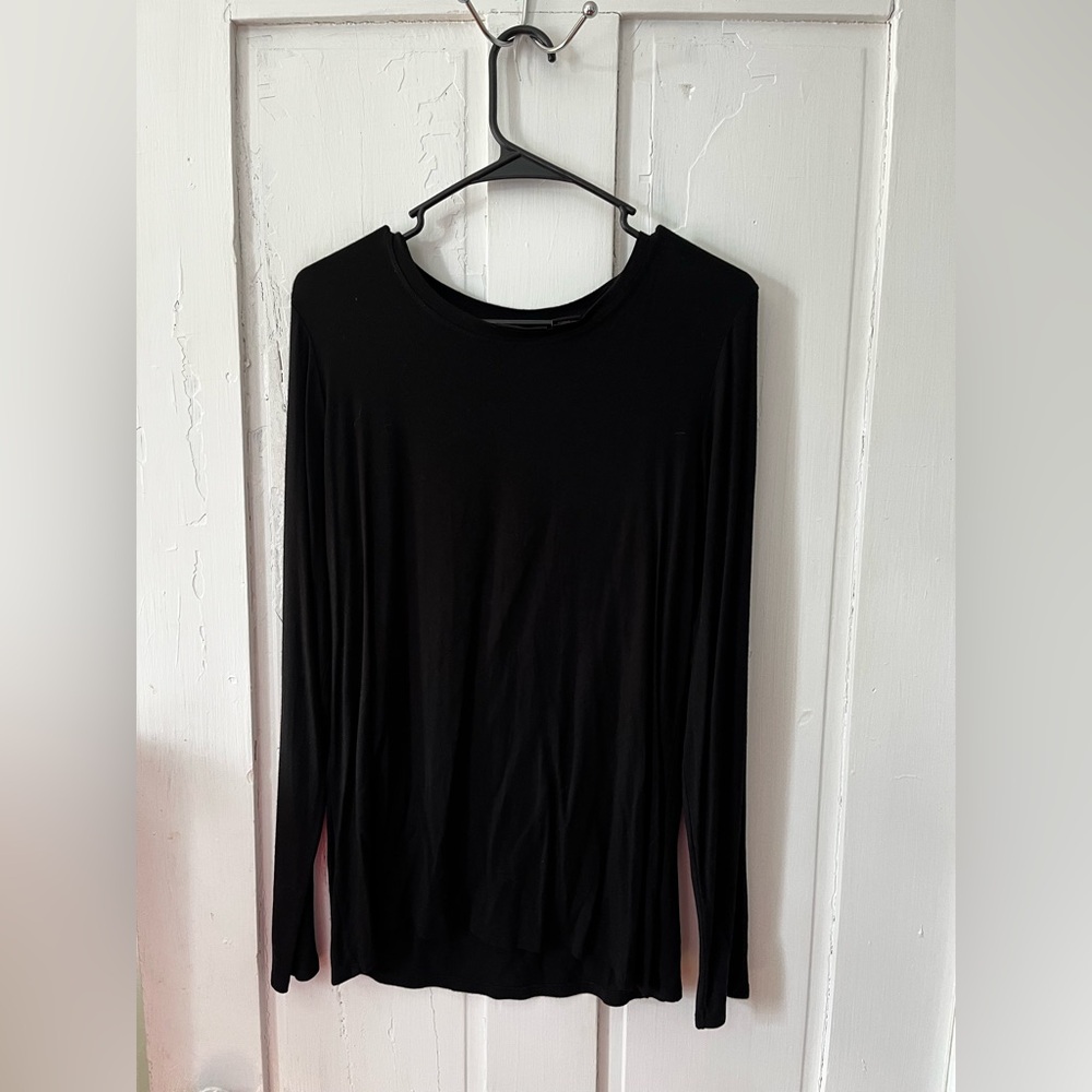 Adrienne Vittadini Black Fitted Long Sleeve